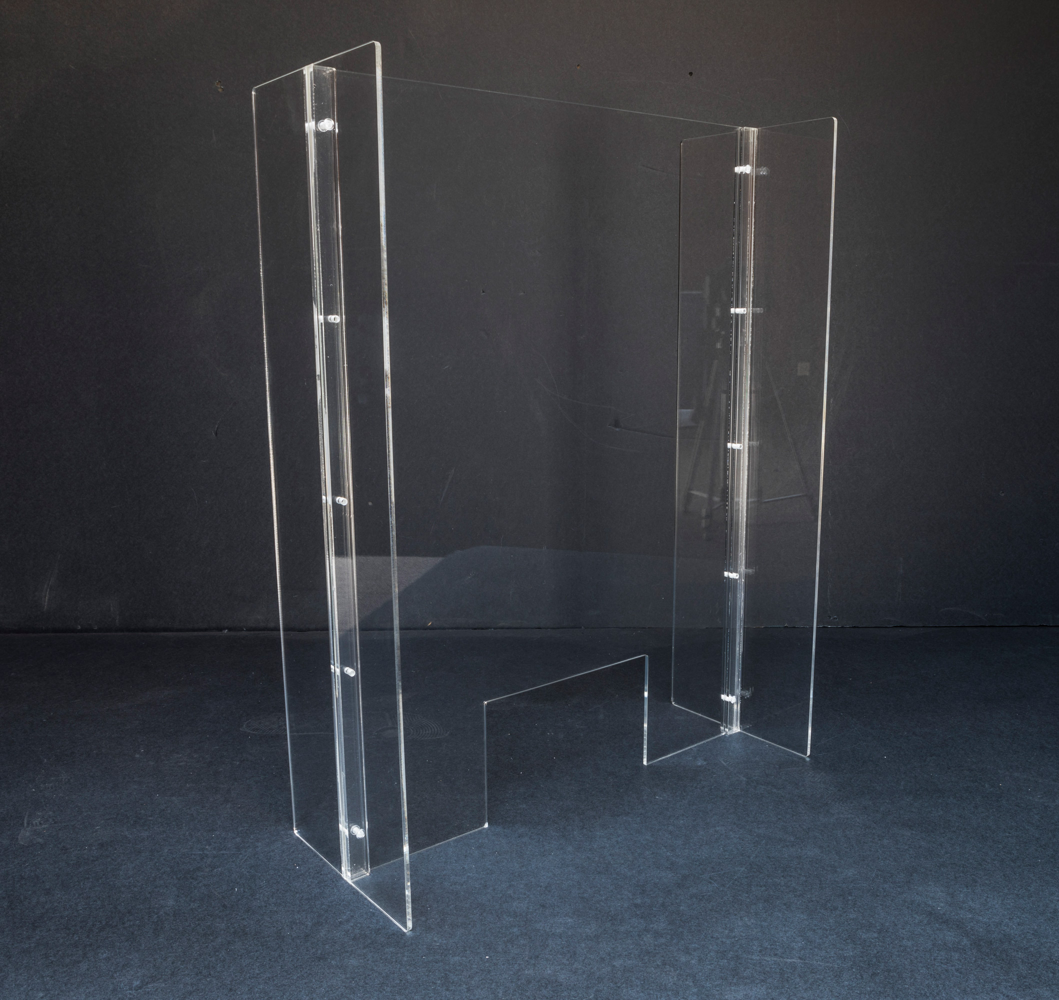 Guard Protective Shield for Reception Counter Office School Cashier Multifunctional Desktop Clear Acrylic Plexiglass Barrier with Transaction Window Color : A:40x40cm 